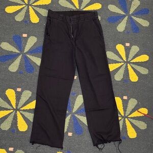 Reformation Black Straight-Leg Pants